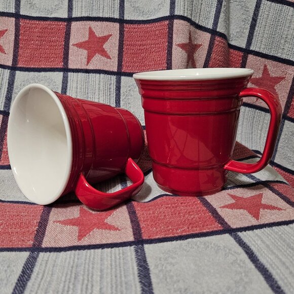 Red Cup Living 12 oz. Red Porcelain Coffee Mug - Picture 3 of 11